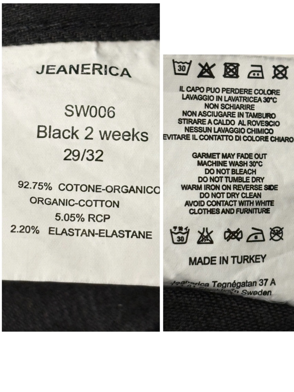 JEANERICA St Monica Black 2 Weeks High-Rise Wide-Leg Women's Jeans Size 29 - Picture 12 of 13